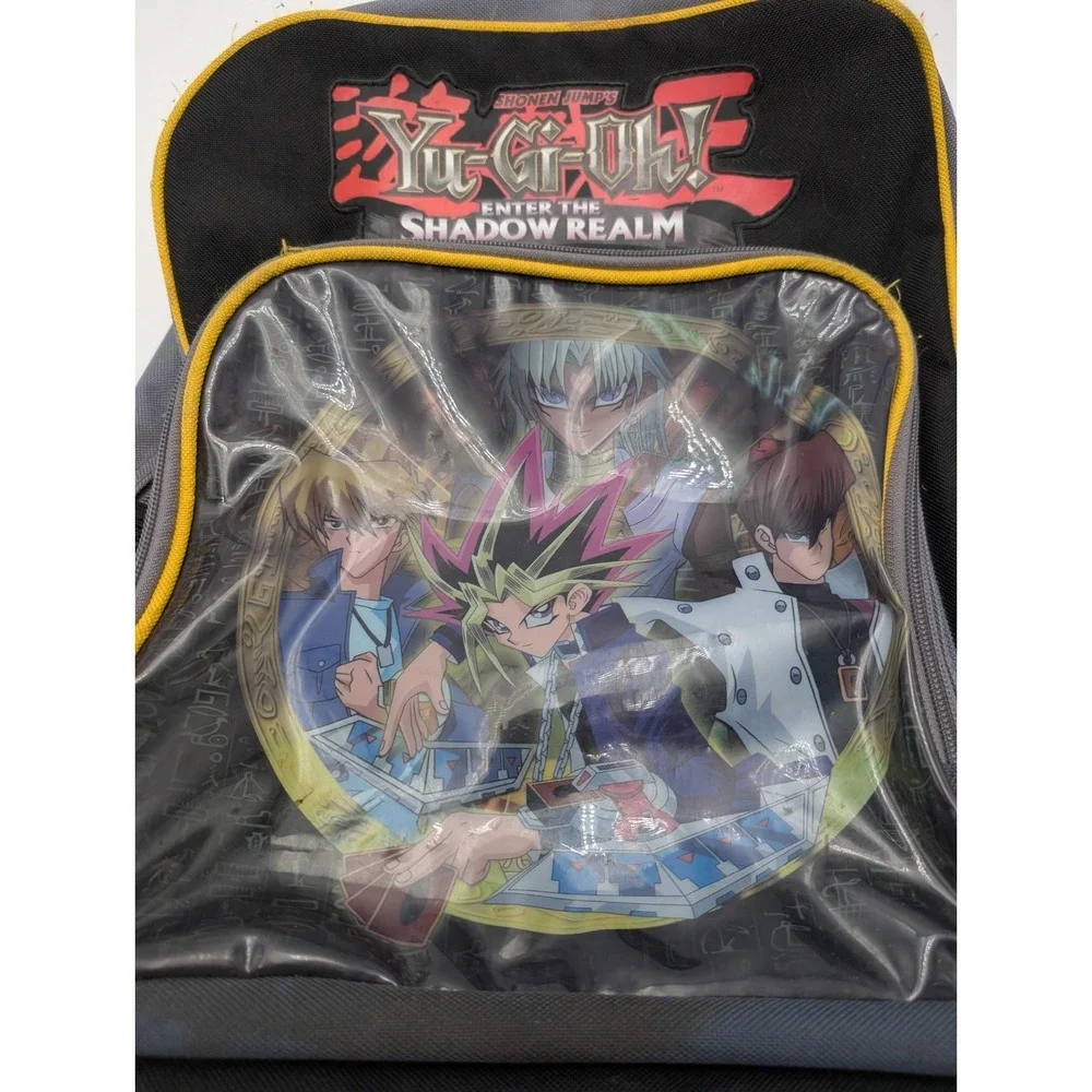 Vintage Yu Gi Oh  ENTER THE SHADOW REALM ROLLING BACKPACK  BLACK YUGIOH BOOK BAG